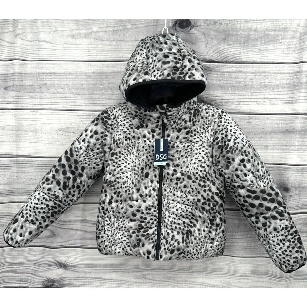 DSG DICKS SPORTING GOODS INSULATED WINTER COAT Girl Size XXS 4-5 WATERCOLOR DOTS